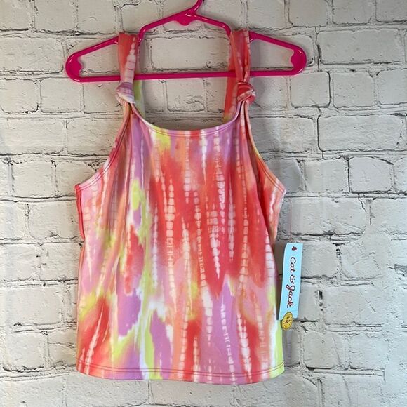 Cat & Jack  Girls Bathing Suit Top, Size Medium, Neon Colors Swim Top - Picture 1 of 6